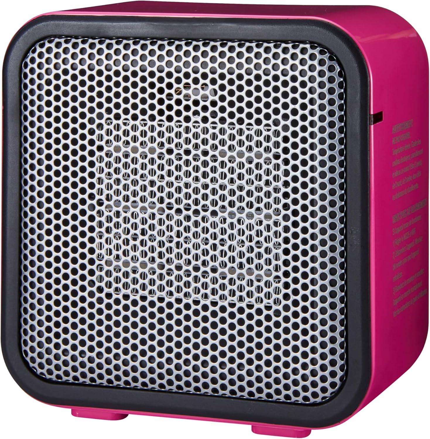 Amazon Basics Ceramic Space Heater, Mini Heater for Office Desk, Portable Tent Heater for Camping (Indoor Use), 500 W, With Tip-Over Protection, Lightweight (1.4 LBS), Black, 5.8