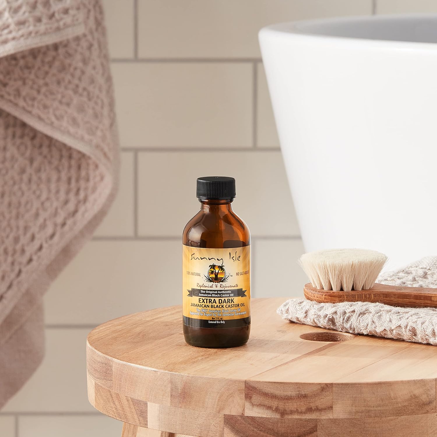 Sunny Isle Jamaican Black Castor Oil 4oz | 100% Natural Treatment for Hair, Scalp and Skin