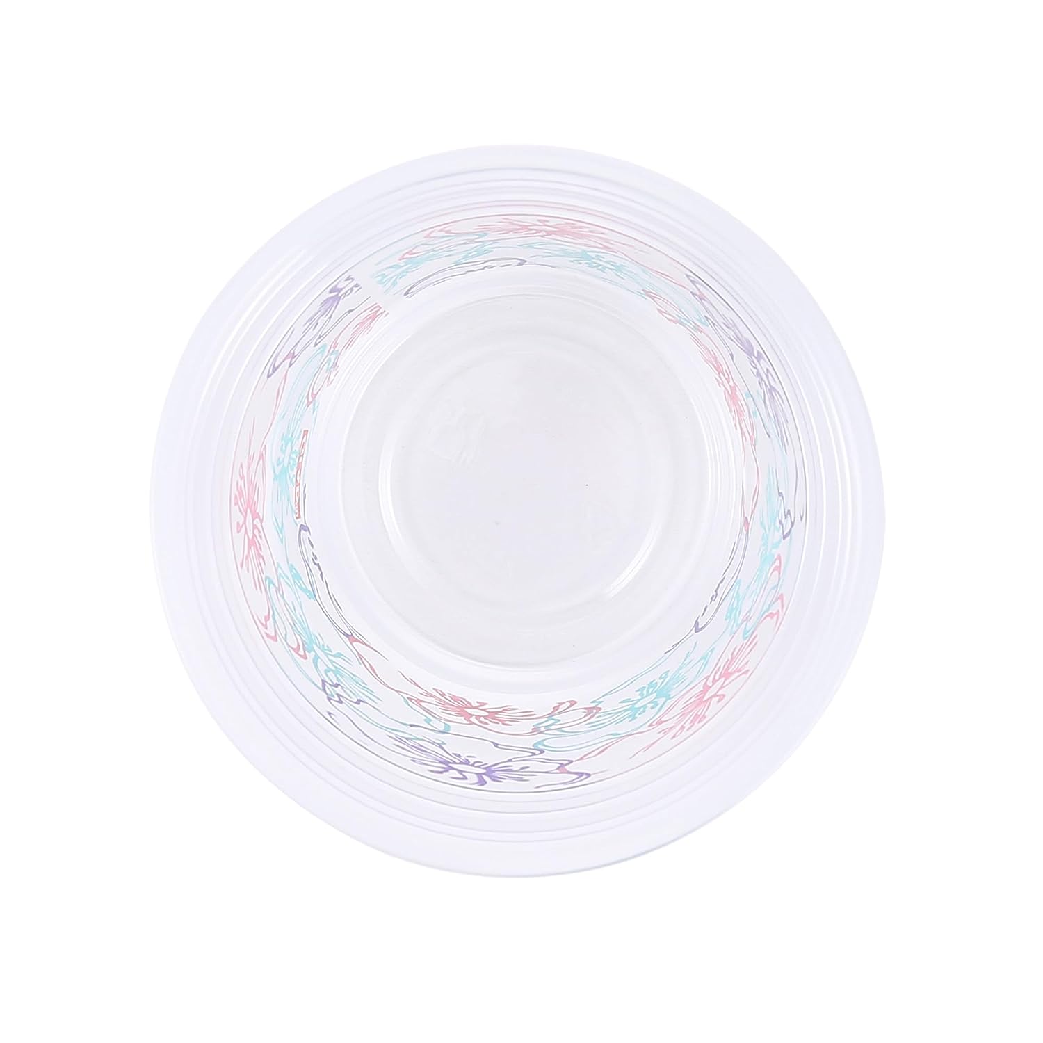 Glad Round Disposable Paper Plates 10 in, Blue Flower|Soak Proof, Cut Proof, Microwave Safe Heavy Duty Paper Plates For Parties|50 Count Bulk Paper Plates 10 Inch