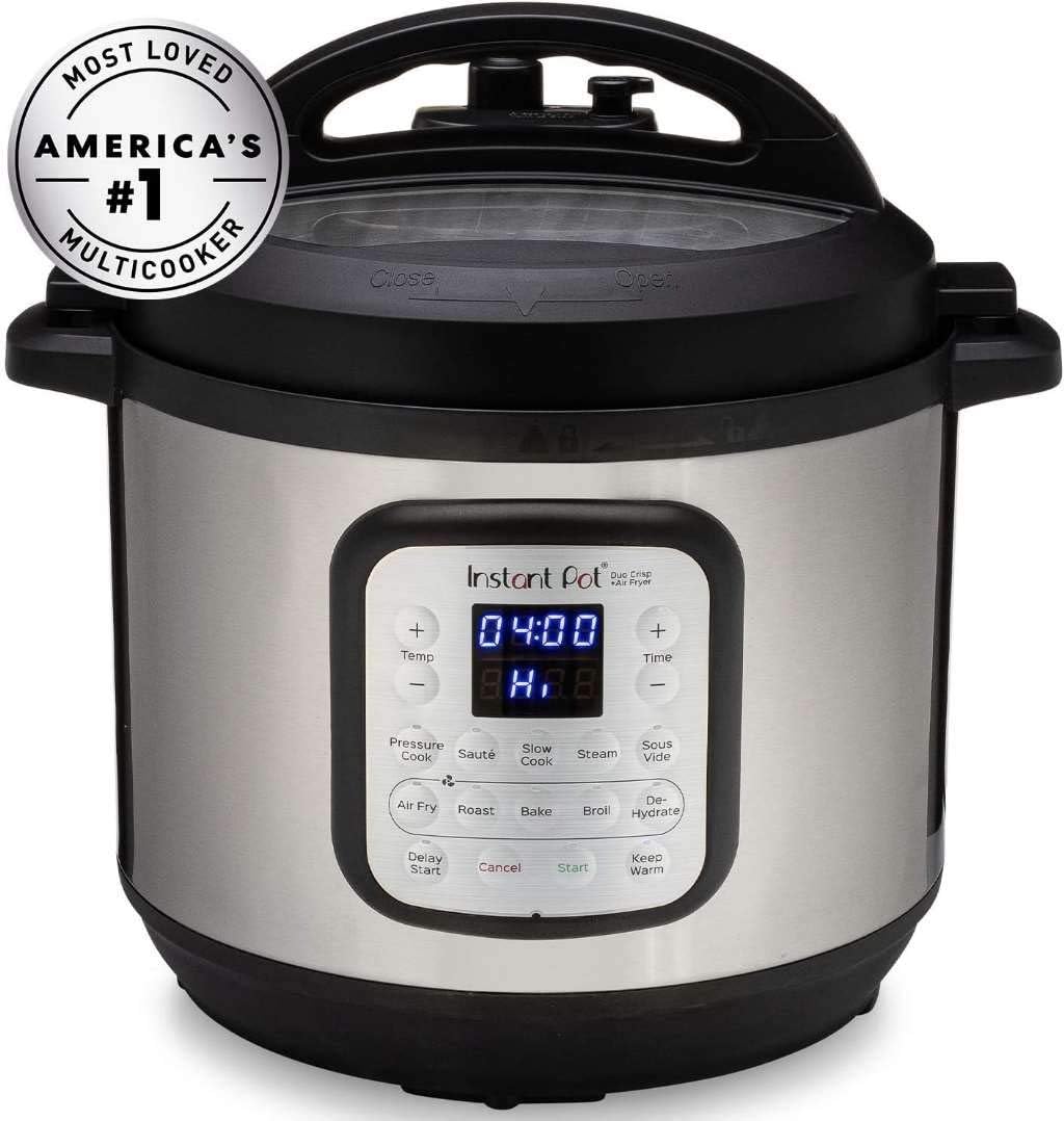 Instant Pot Pro Crisp 11-in-1 Air Fryer and Electric Pressure Cooker Combo with Multicooker Lids that Air Fries, Steams, Slow Cooks, Sautés, Dehydrates, & More, Free App With Over 800 Recipes, 8 Quart