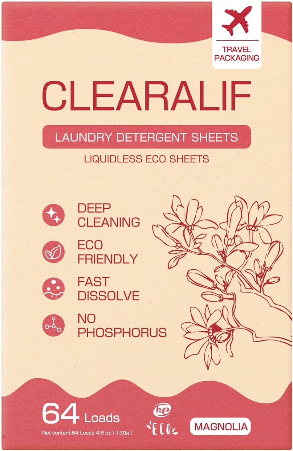 CLEARALIF Laundry Detergent Sheets Up to 160 Loads, Fresh Linen - Great For Travel,Apartments, Dorms,Laundry Detergent Strips Eco Friendly & Hypoallergenic