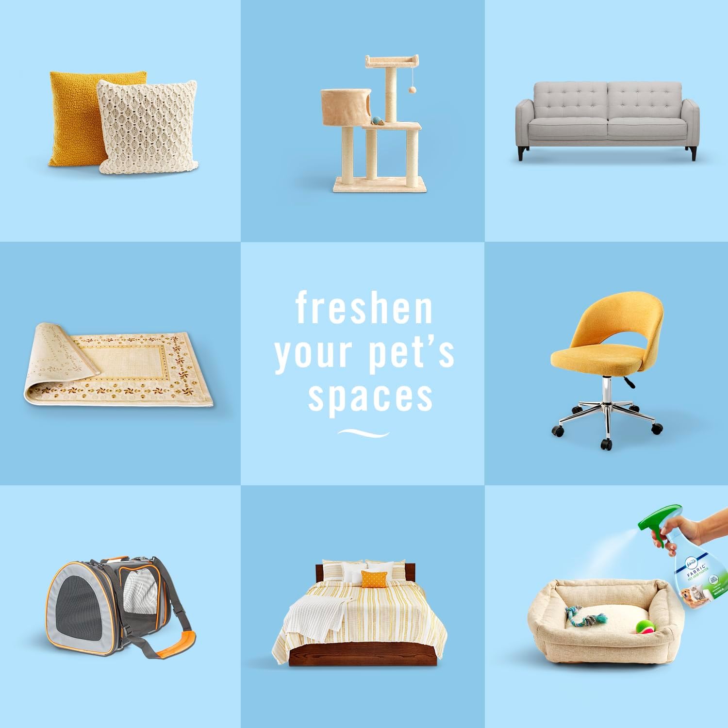 Febreze Odor-Fighting Fabric Refresher Pet Odor Fighter, 16.9oz, Pack of 2