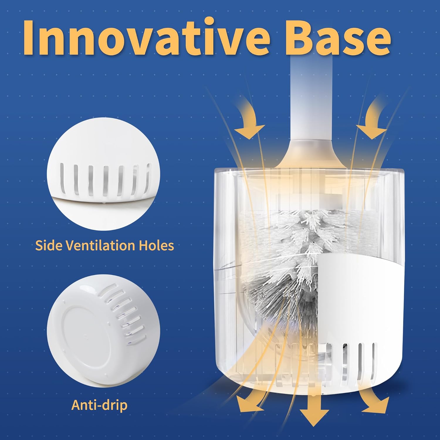 BOOMJOY Toilet Brush and Holder Set, Silicone Toilet Bowl Cleaner Brush, Bathroom Cleaning Bowl Brush Kit with Tweezers, Bathroom Accessories with Aluminum Handle - White