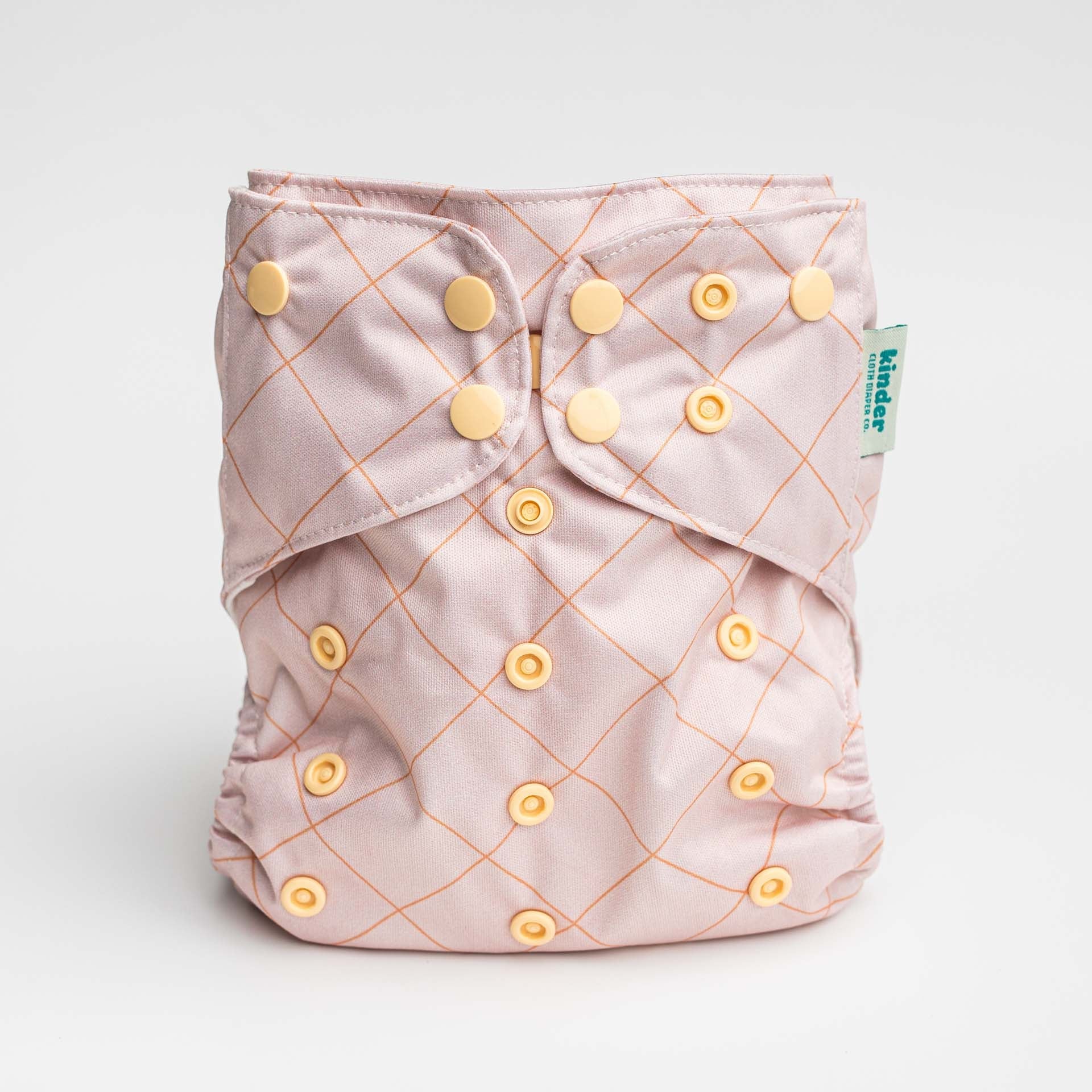 Kinder Cloth Diaper Co. Patterned Basics Pocket Cloth Diaper with Athletic Wicking Jersey