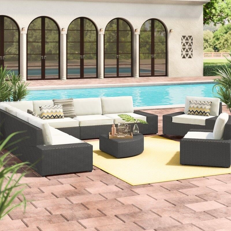 Grainne All Weather Wicker/Rattan 8 - Person Seating Group with Cushions