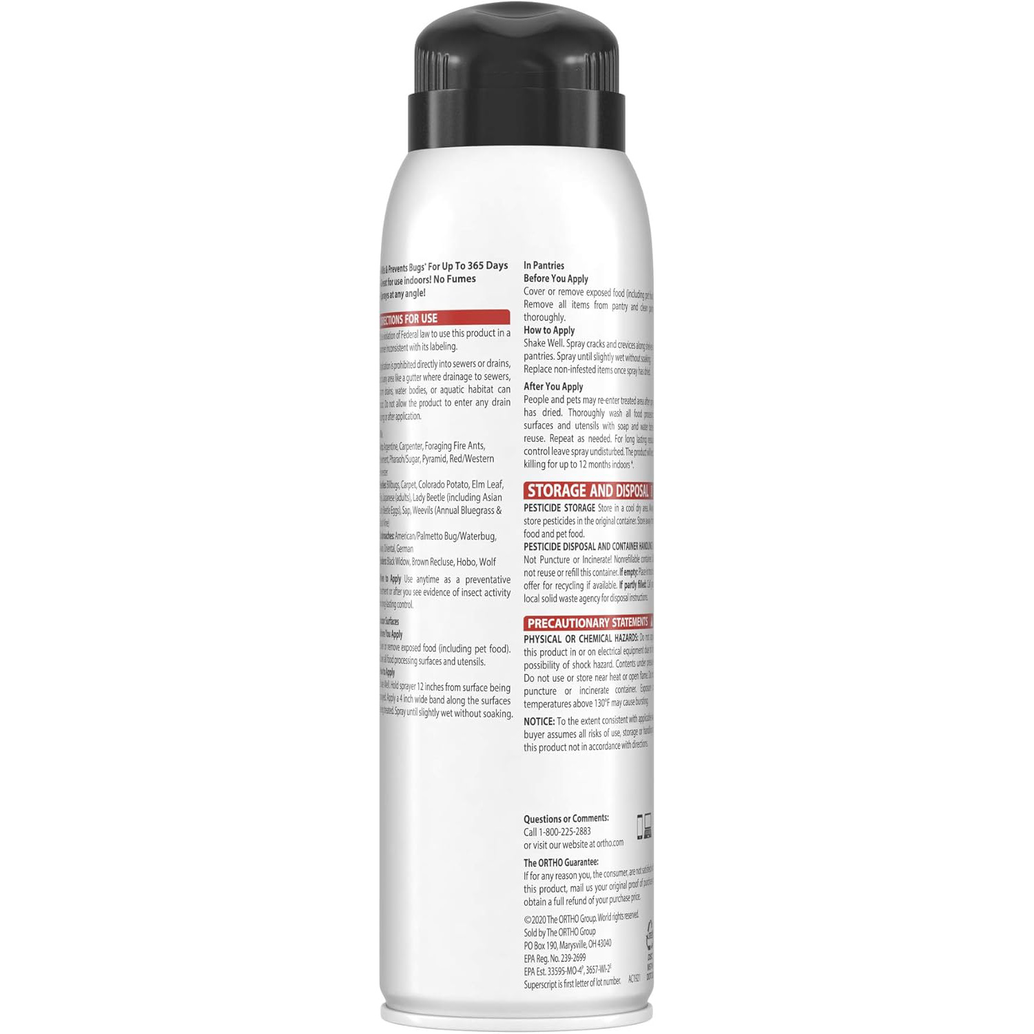 Ortho Home Defense Max Indoor Insect Barrier: Starts to Kill Ants, Roaches, Spiders, Fleas & Ticks Fast, 1 gal.