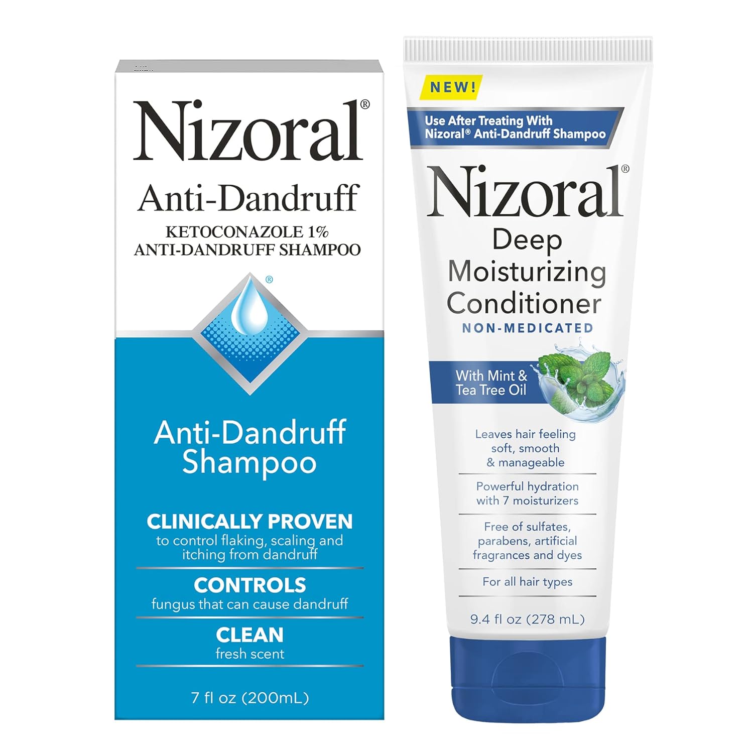 Nizoral Anti-Dandruff Shampoo with 1% Ketoconazole, Fresh Scent, 7 Fl Oz