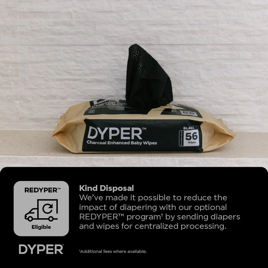 DYPER Charcoal Enhanced Baby Wipes