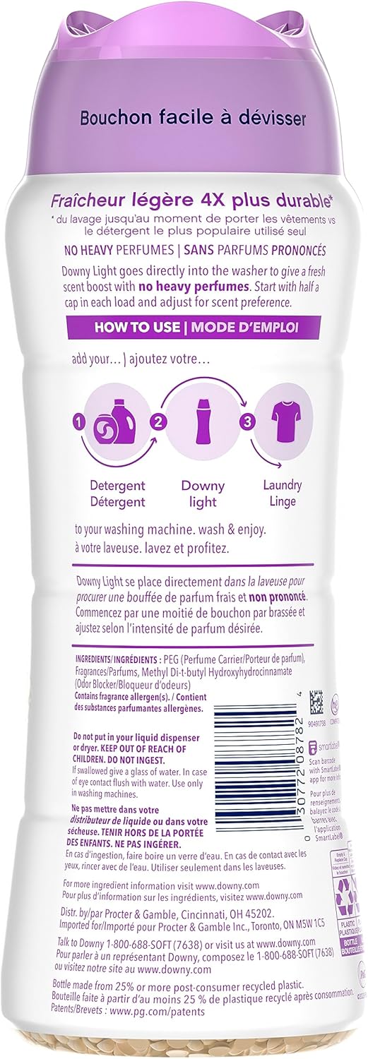 Downy Light In Wash Scent Booster Beads, Ocean Mist Scent, 24 oz, Downy Scent Booster Beads, Laundry Beads, No Heavy Perfumes
