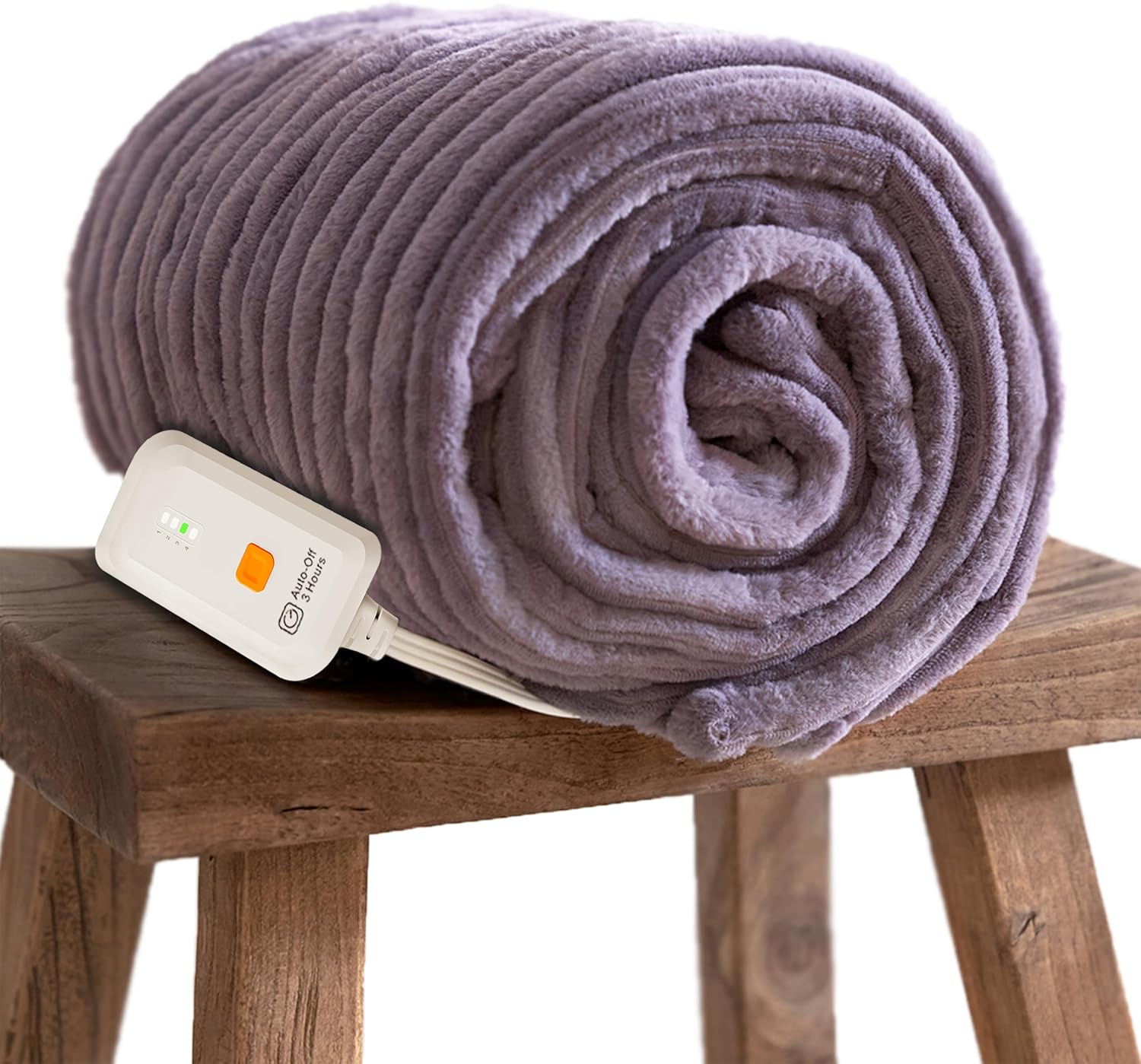 GOTCOZY Heated Blanket Electric Throw 50''X60''- Soft Silky Plush Electric Blanket with 4 Heating Level & 3 Hour Auto Off Heating Blanket, ETL Certified Machine Washable (Rose Dust)