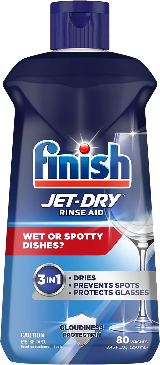 Finish Jet-Dry Rinse Aid, Dishwasher Rinse Agent & Drying Agent, 8.45 Fl Oz (Packaging May Vary)