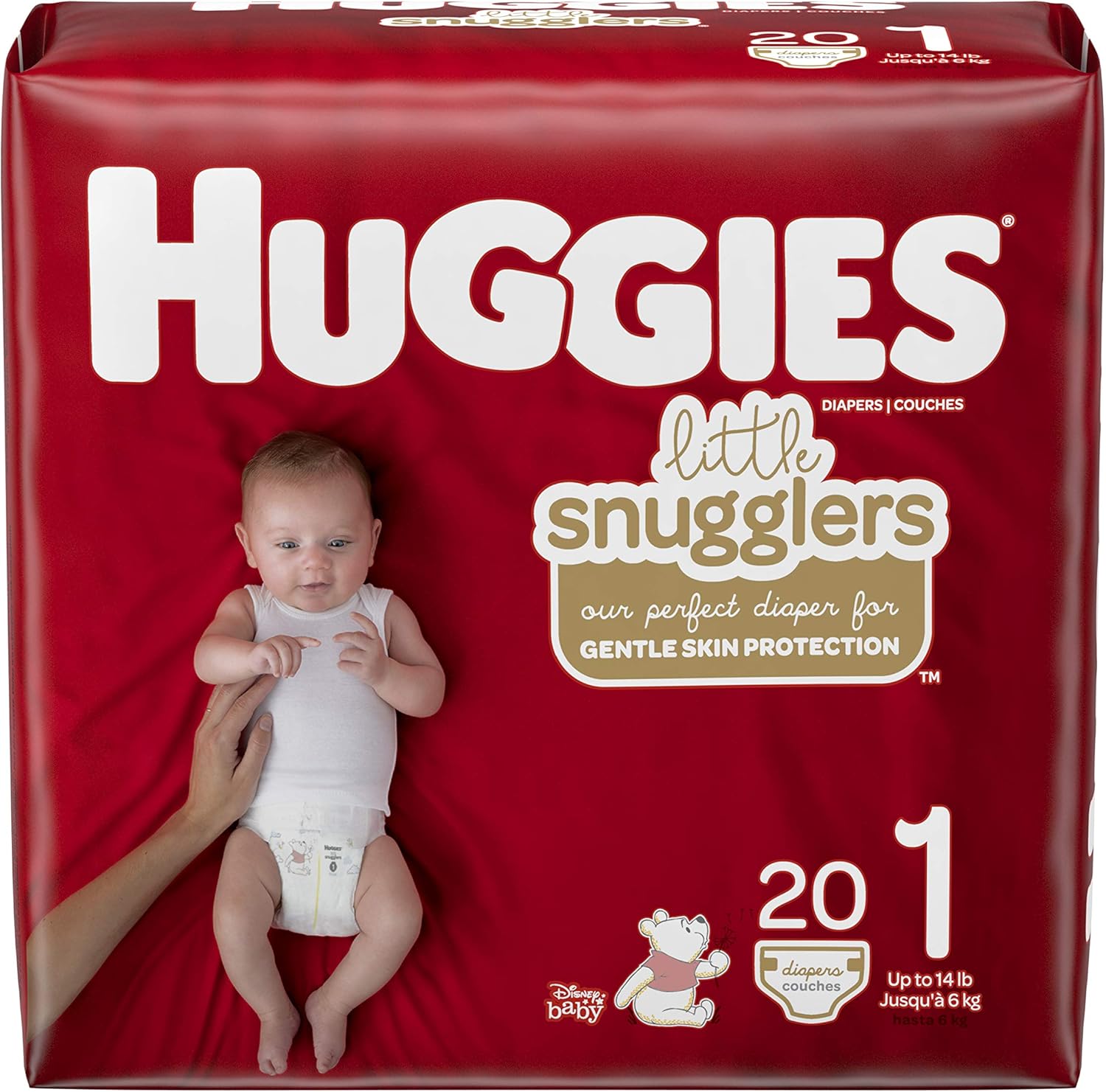 Huggies Size 1 Diapers, Little Snugglers Diapers, Size 1 (8-14 lbs), 198 Ct (6 packs of 33)