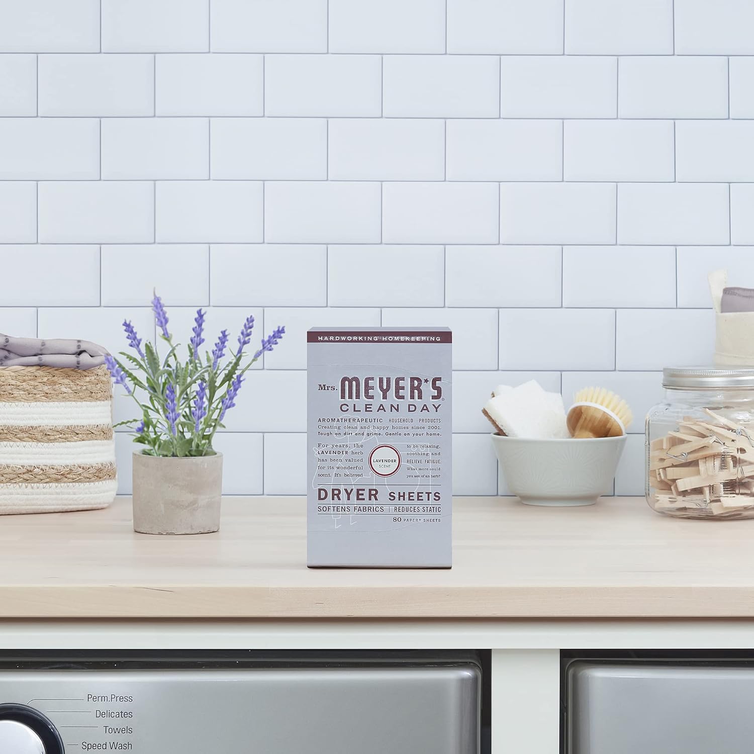 MRS. MEYER'S CLEAN DAY Dryer Sheets, Lavender, 80 ct