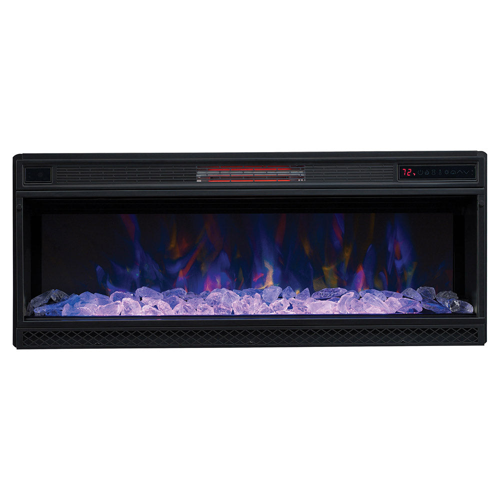 Heathrow 76-in Electric Fireplace TV Stand with Speakers in Tifton Oak