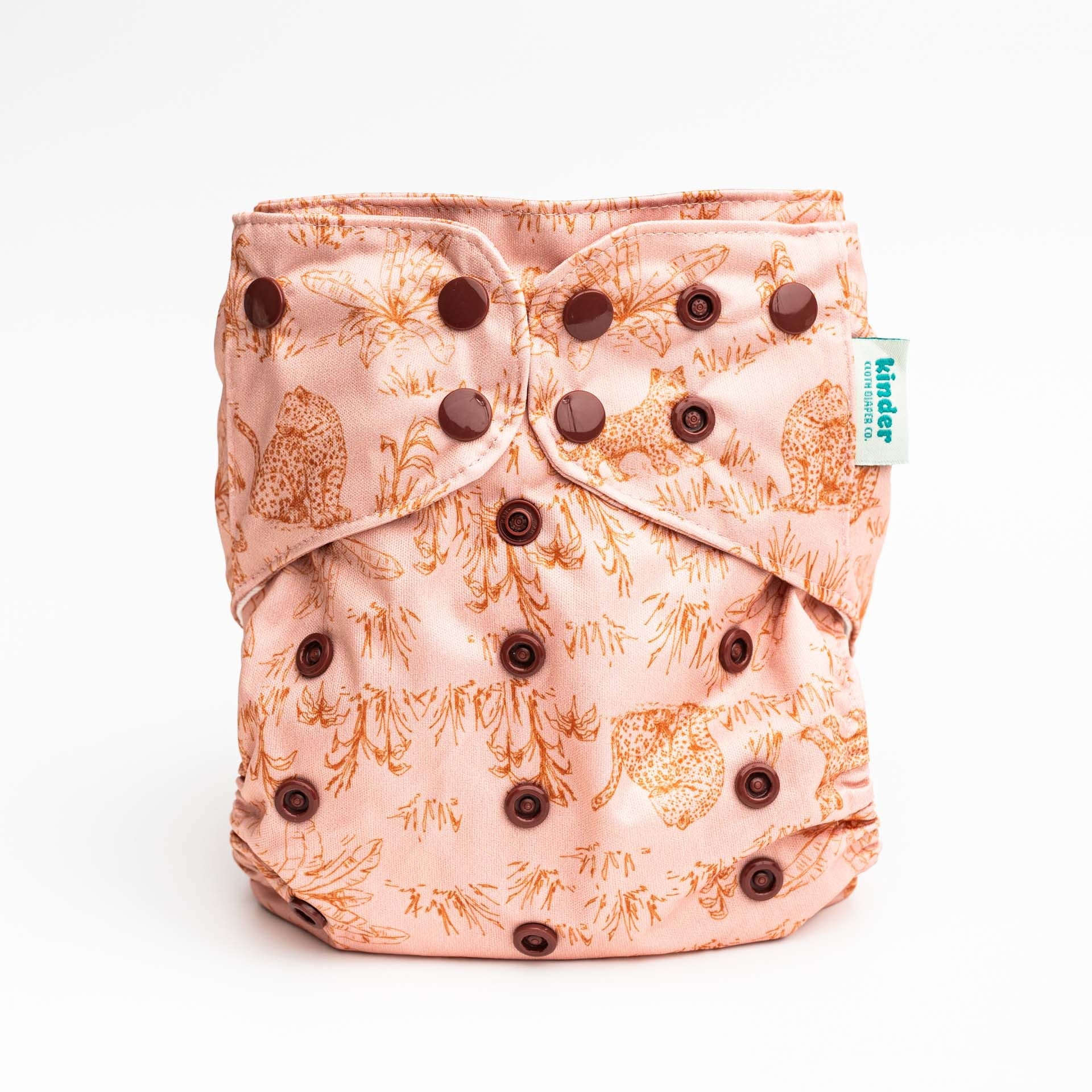 Kinder Cloth Diaper Co. Botanicals Patterned Pocket Cloth Diaper with Athletic Wicking Jersey