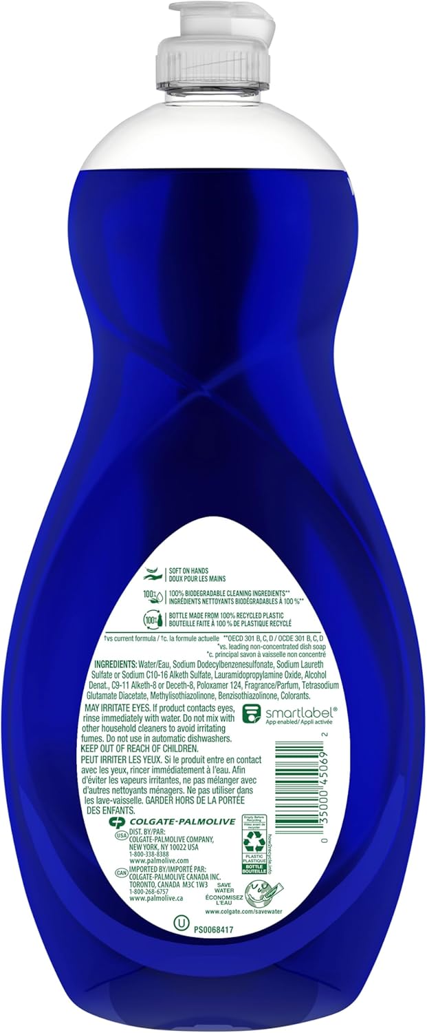 Palmolive Ultra Strength Liquid Dish Soap, Original Green, 20 Fluid Ounce(Packaging May Vary)