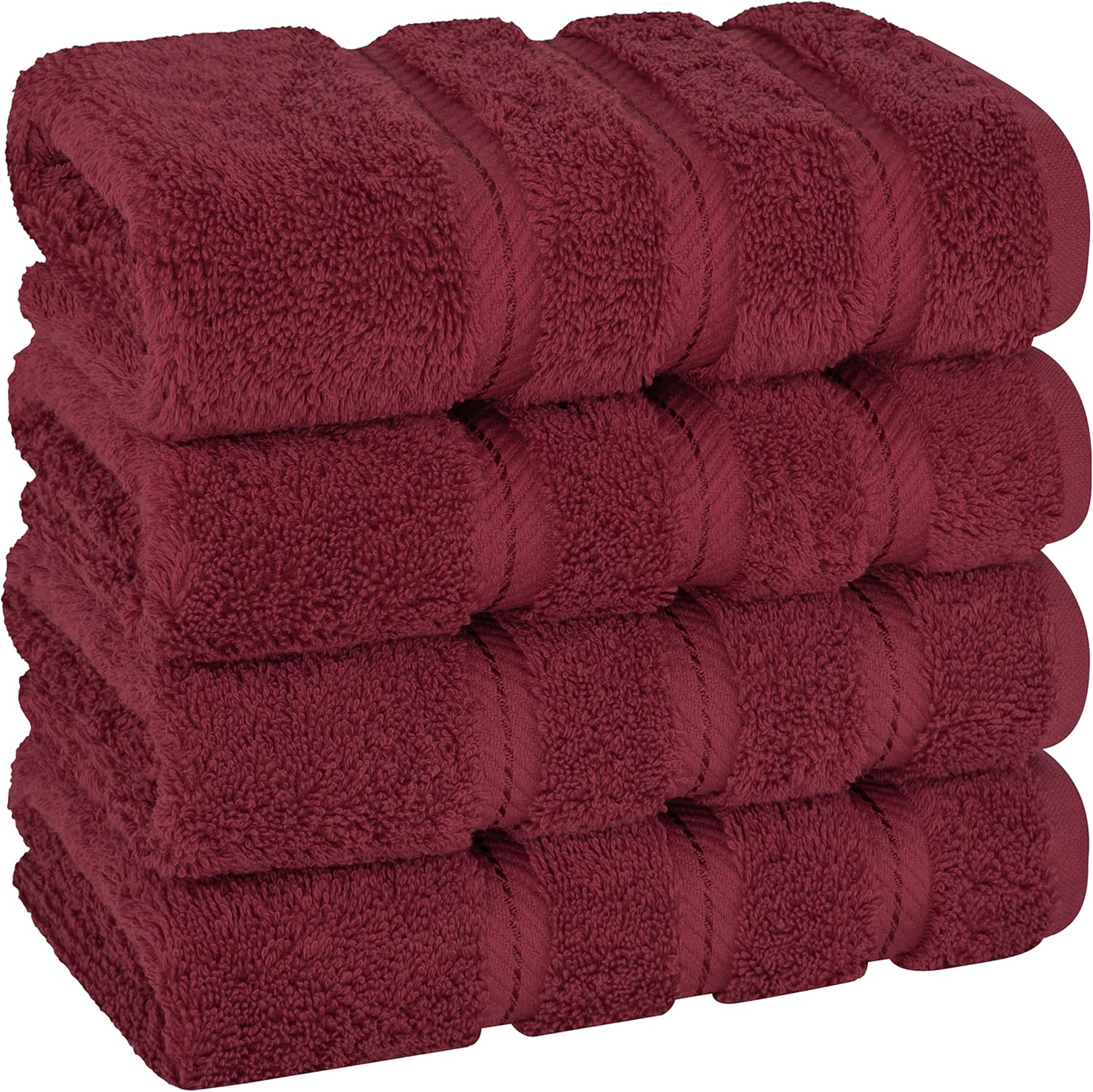 American Soft Linen Luxury 6 Piece Towel Set, 2 Bath Towels 2 Hand Towels 2 Washcloths, 100% Cotton Turkish Towels for Bathroom, Light Grey Towel Sets