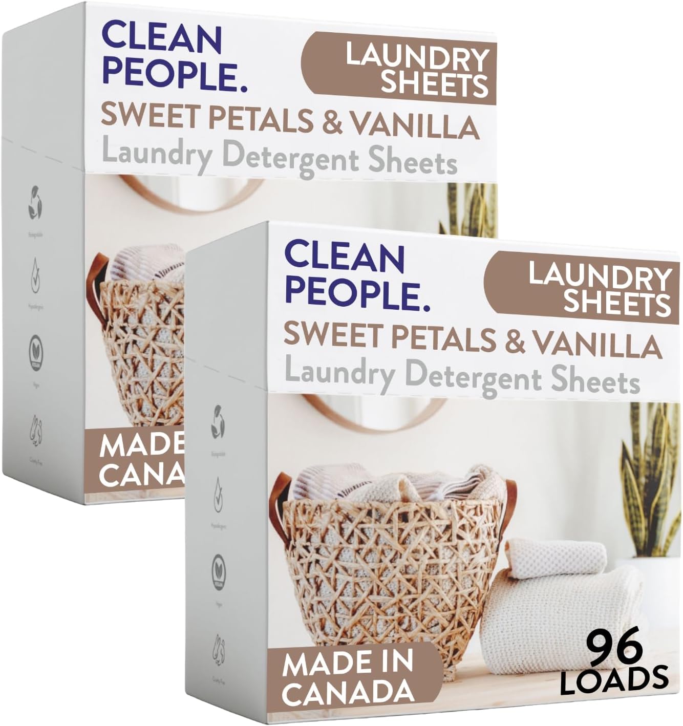 The Clean People Laundry Detergent Sheets - Hypoallergenic Laundry Soap - Ultra Concentrated, Recyclable Packaging, Stain Fighting - Fresh Scent, 32 Pack