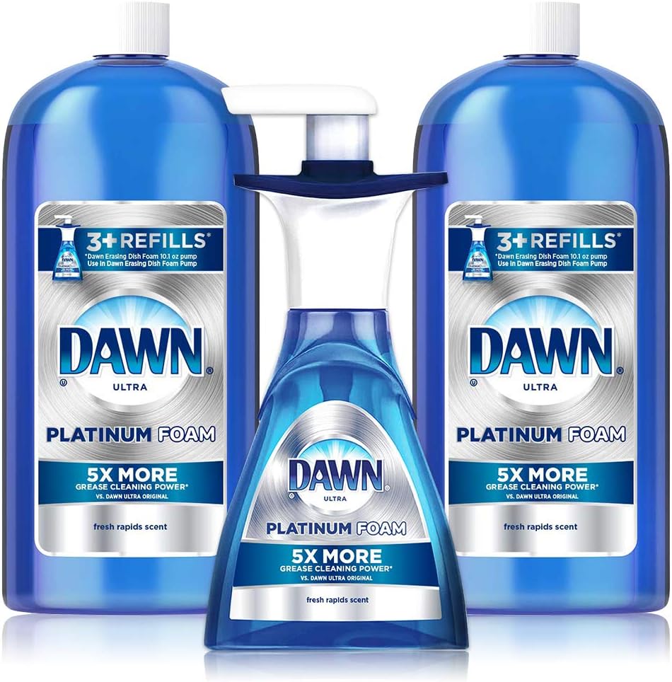 Dawn Ultra Platinum Foam Dishwashing Foam, Fresh Rapids Scent, 10.1 fl oz (Packaging May Vary)