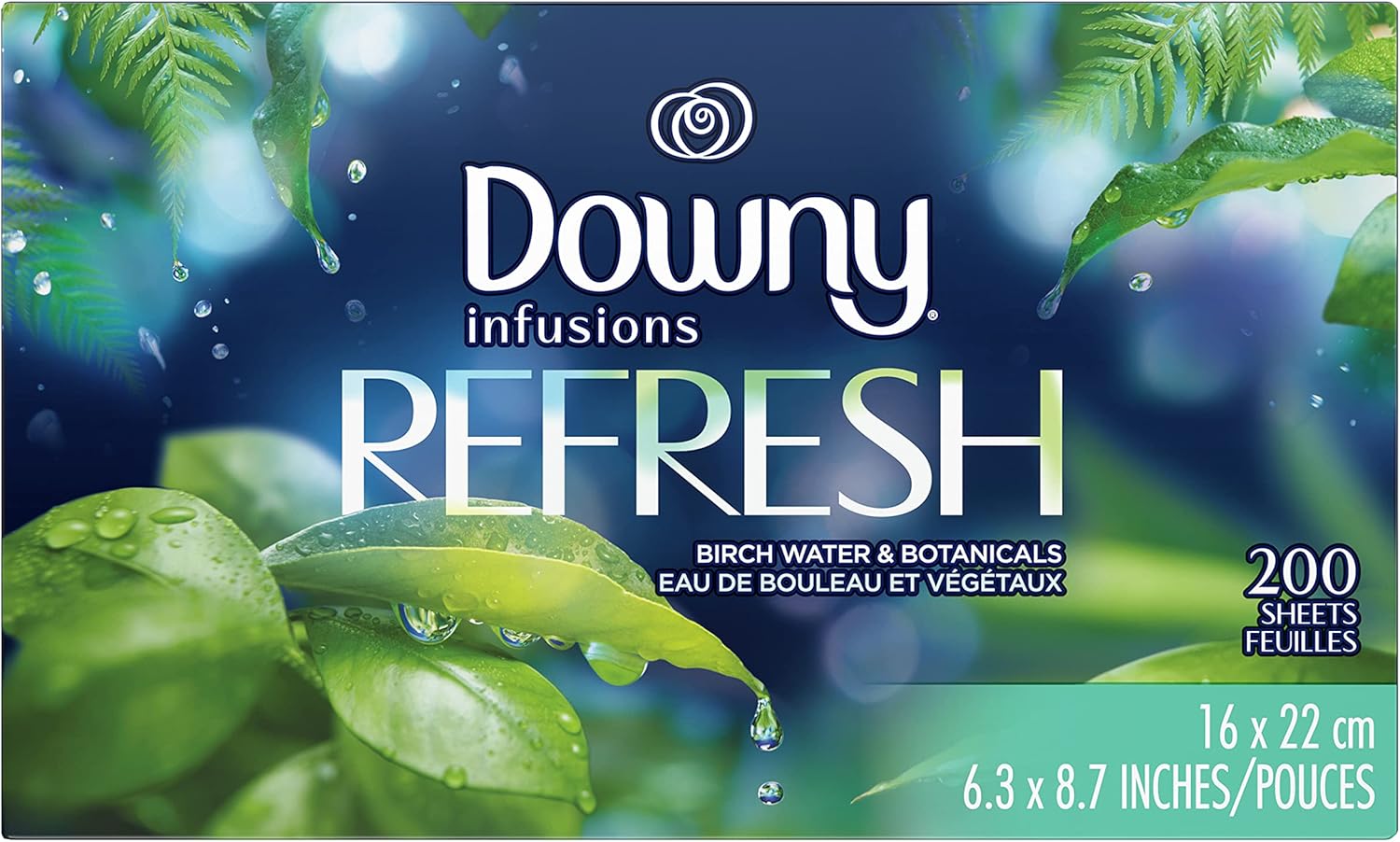 Downy Infusions Mega Dryer Sheets, Laundry Fabric Softener, CALM, Lavender and Vanilla Bean, 180 Count (3 box of 60 sheets)