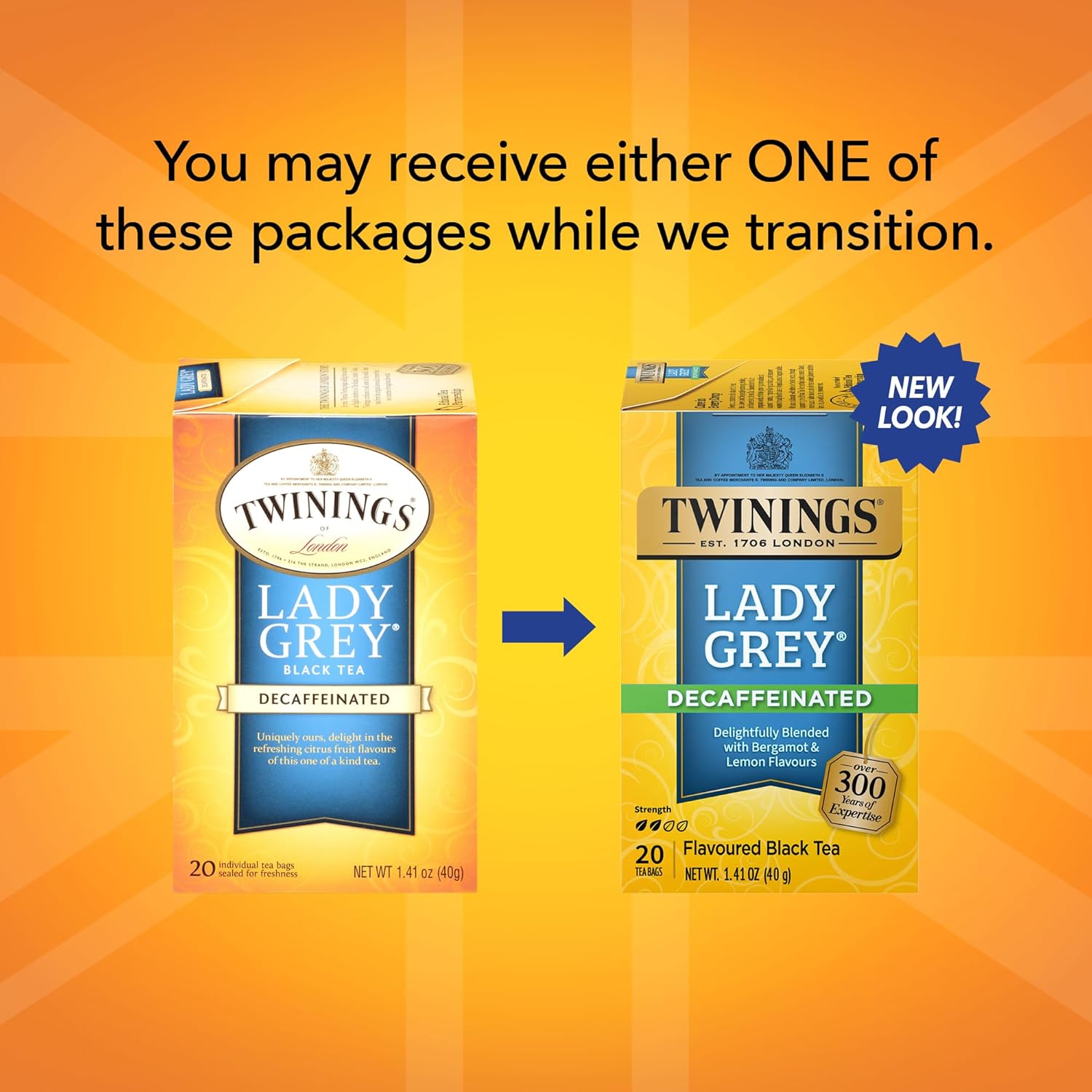 Twinings English Breakfast Black Tea Individually Wrapped Bags, 100 Count (Pack of 1), Smooth, Flavourful, and Robust, Caffeinated, Enjoy Hot or Iced | Packaging May Vary
