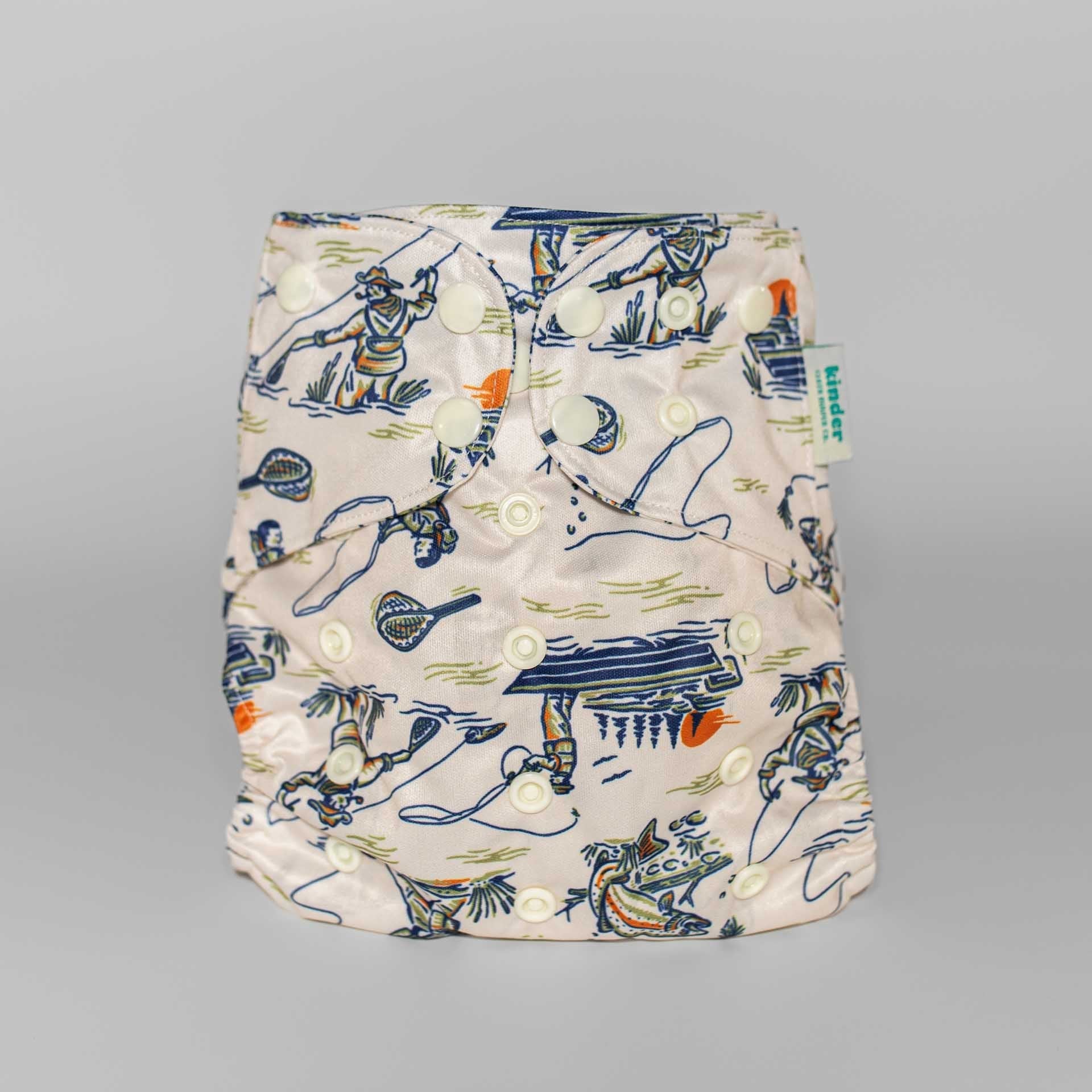 Kinder Cloth Diaper Co. Artist Collaborations Pocket Cloth Diaper with Athletic Wicking Jersey