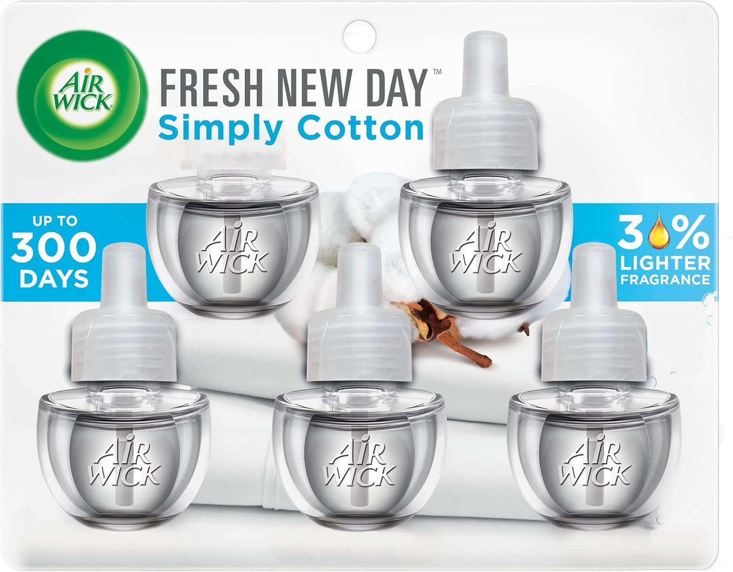Air Wick Plug in Scented Oil Refill, 5 ct, Sandalwood , Air Freshener, Essential Oils