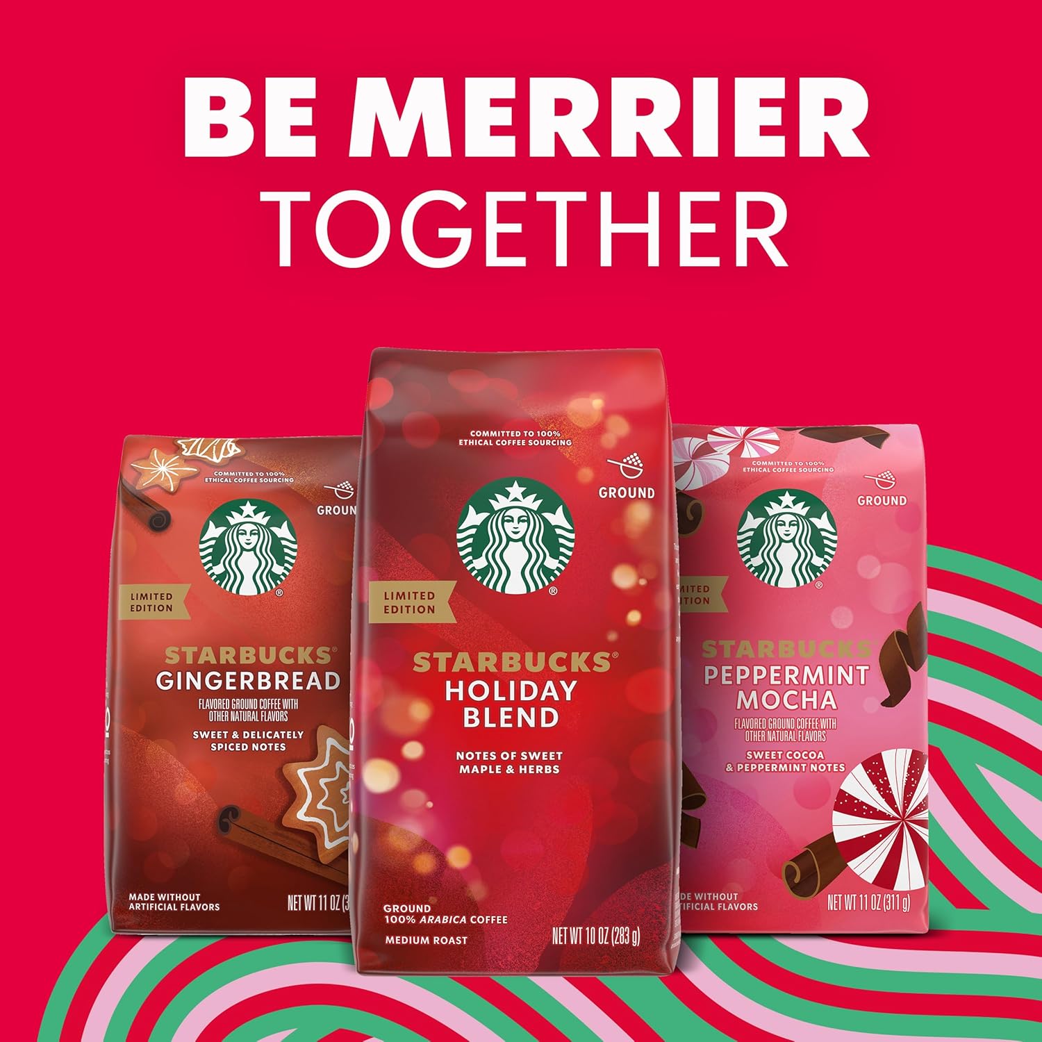 Starbucks Ground Coffee, Medium Roast Coffee, Pike Place Roast, 100% Arabica, 1 Bag (28 Oz)