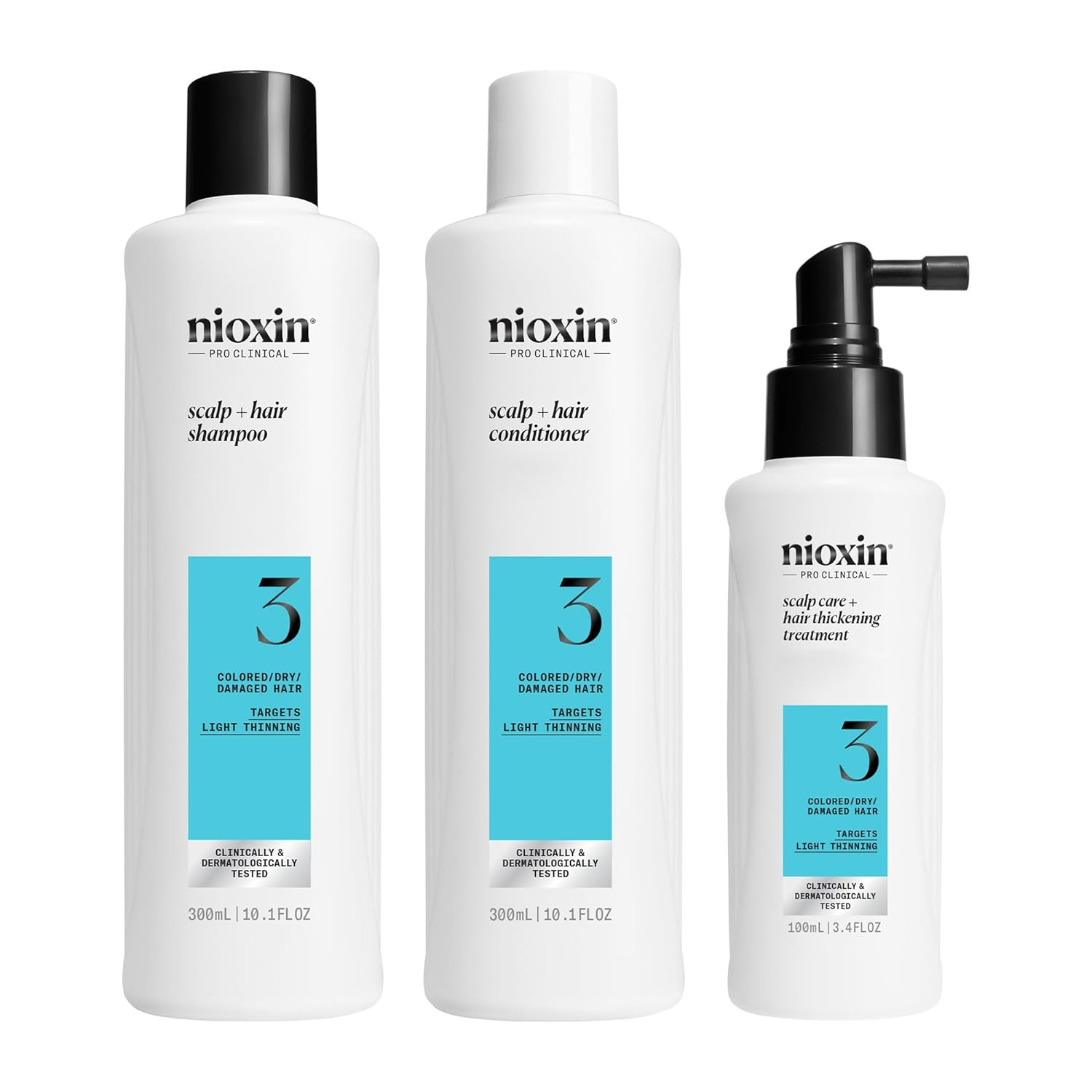 Nioxin Scalp + Hair Thickening System 2 - Hair Thickening System for Natural Hair with Progressed Thinning, Full Size (Packaging May Vary)