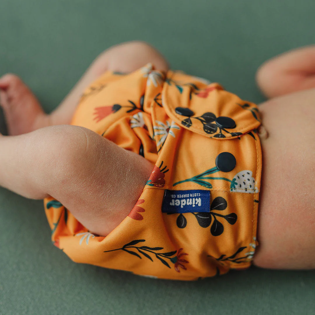 Kinder Cloth Diaper Co. Patterned Basics Pocket Cloth Diaper with Athletic Wicking Jersey