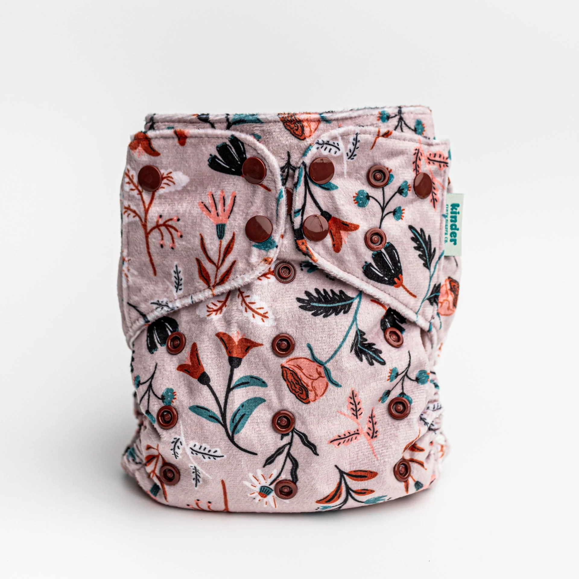 Kinder Cloth Diaper Co. Basics Lounger Pocket Cloth Diaper — Minky Fleece with Athletic Wicking Jersey