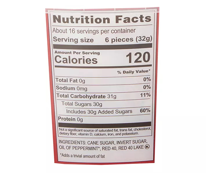 Peppermint Candy Puffs 18 Oz. Tub