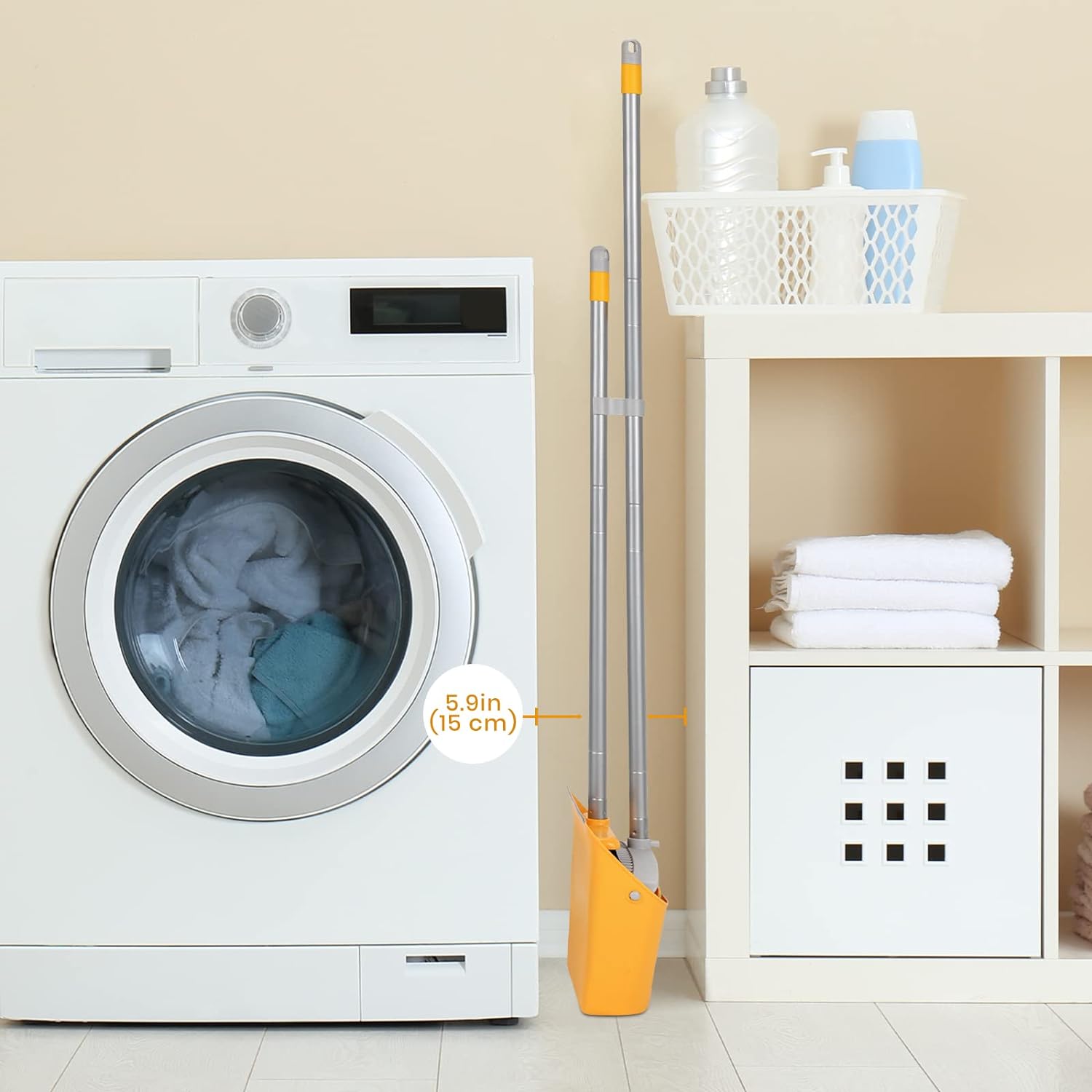 TreeLen Broom and Dustpan Set with 52