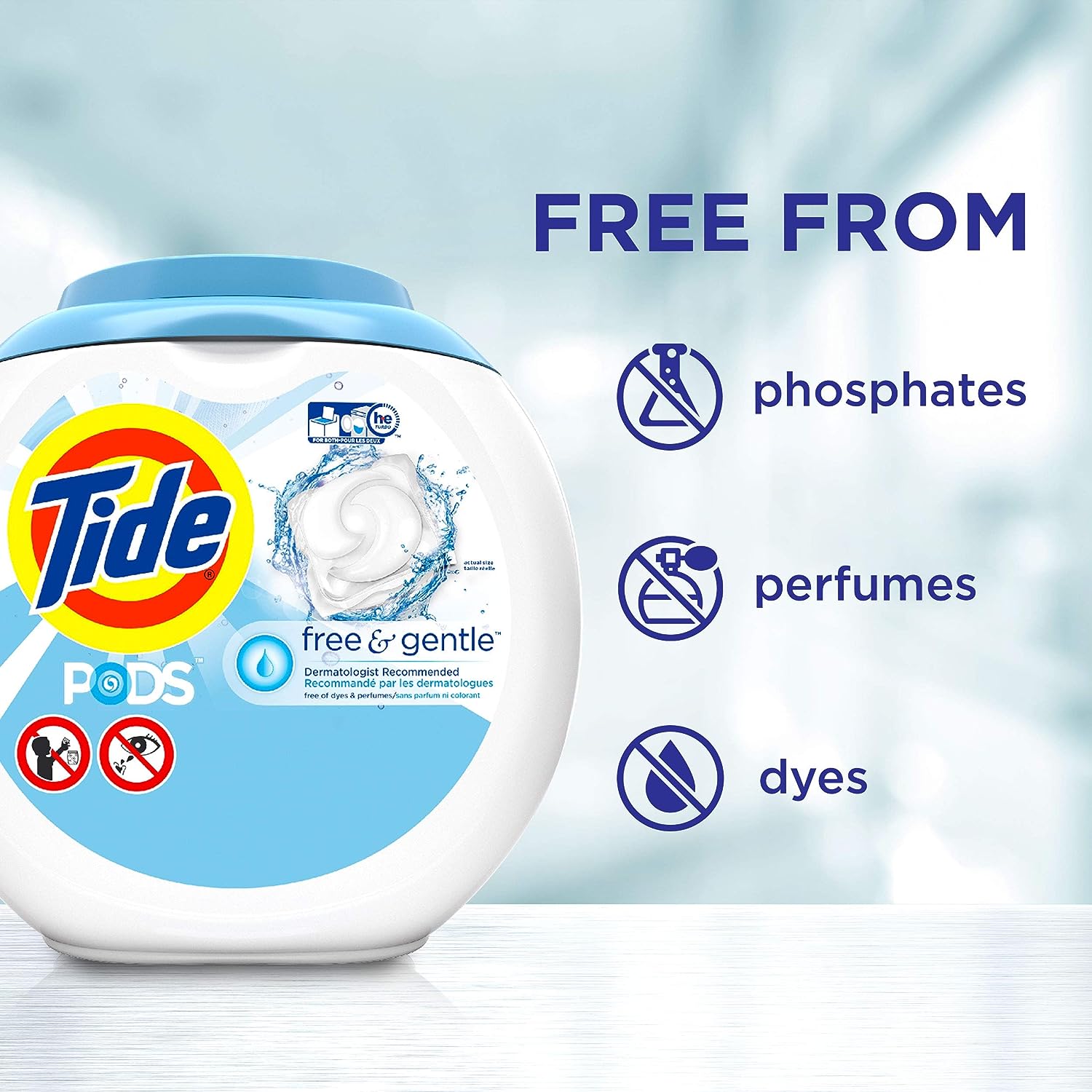 Tide PODS Free & Gentle Laundry Detergent Soap Pods, 81 count