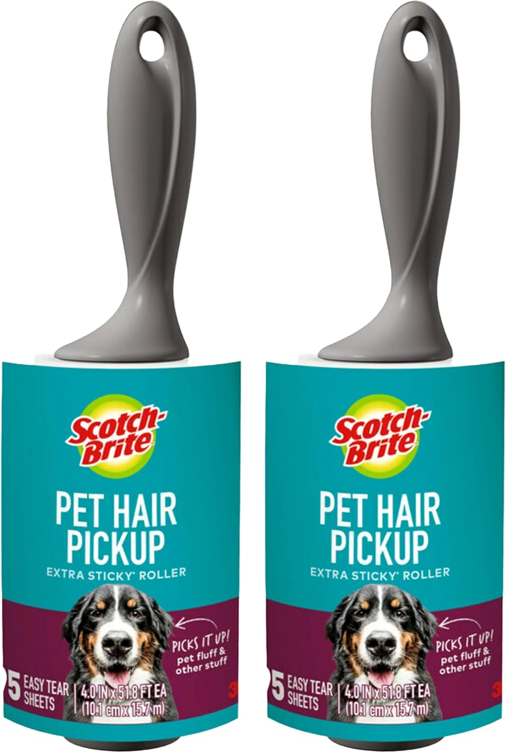 Scotch-Brite Pet Extra Sticky Hair Lint Roller, 95 Sheets(Packaging May Vary)