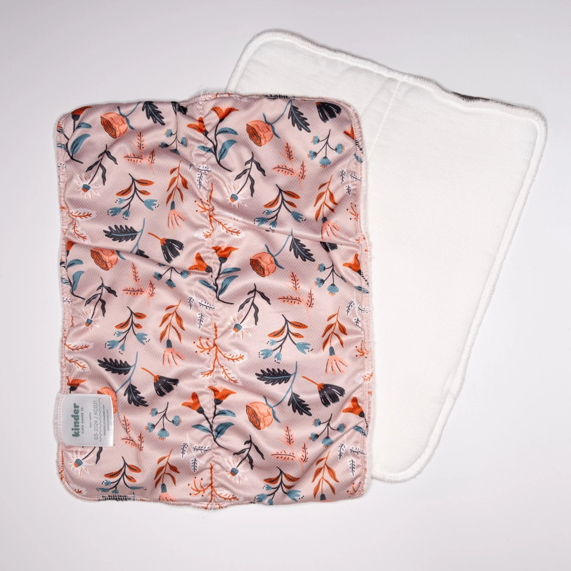 Kinder Cloth Diaper Co. 3-Layer Bamboo Cotton Bookfold Insert with Athletic Wicking Jersey