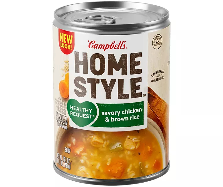Campbell's Homestyle Healthy Request Savory Chicken and Rice Soup, 16.1 OZ Can
