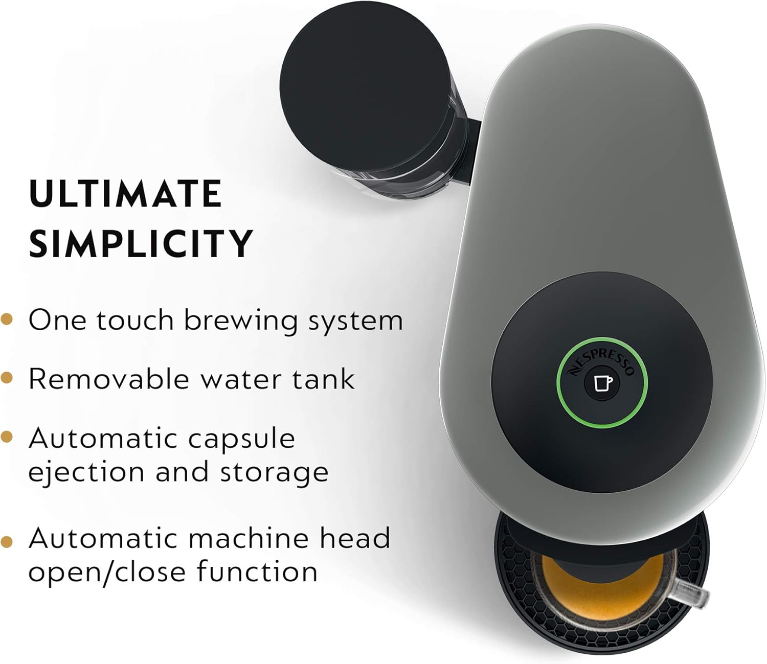 Nespresso Vertuo Plus Coffee and Espresso Maker by De'Longhi, Grey