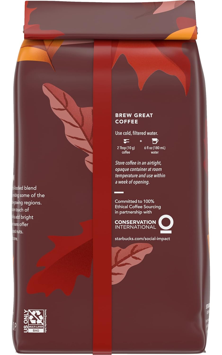 Starbucks Ground Coffee, Medium Roast Coffee, Pike Place Roast, 100% Arabica, 1 Bag (28 Oz)