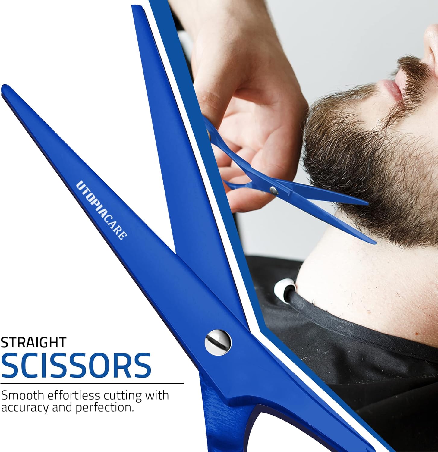Utopia Care Hair Cutting and Hairdressing Scissors 6.5 Inch, Premium Stainless Steel shears with smooth Razor & Sharp Edge Blades, for Salons, Men & Women, Kids, Adults, & Pets - Silver