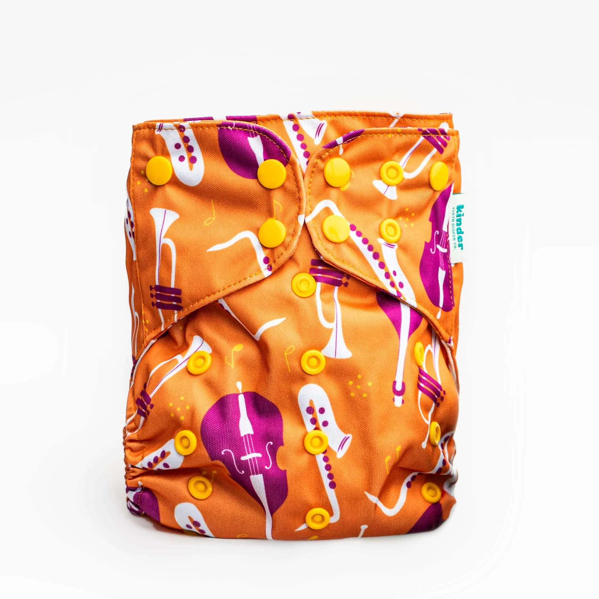Kinder Cloth Diaper Co. Patterned Basics Pocket Cloth Diaper with Athletic Wicking Jersey