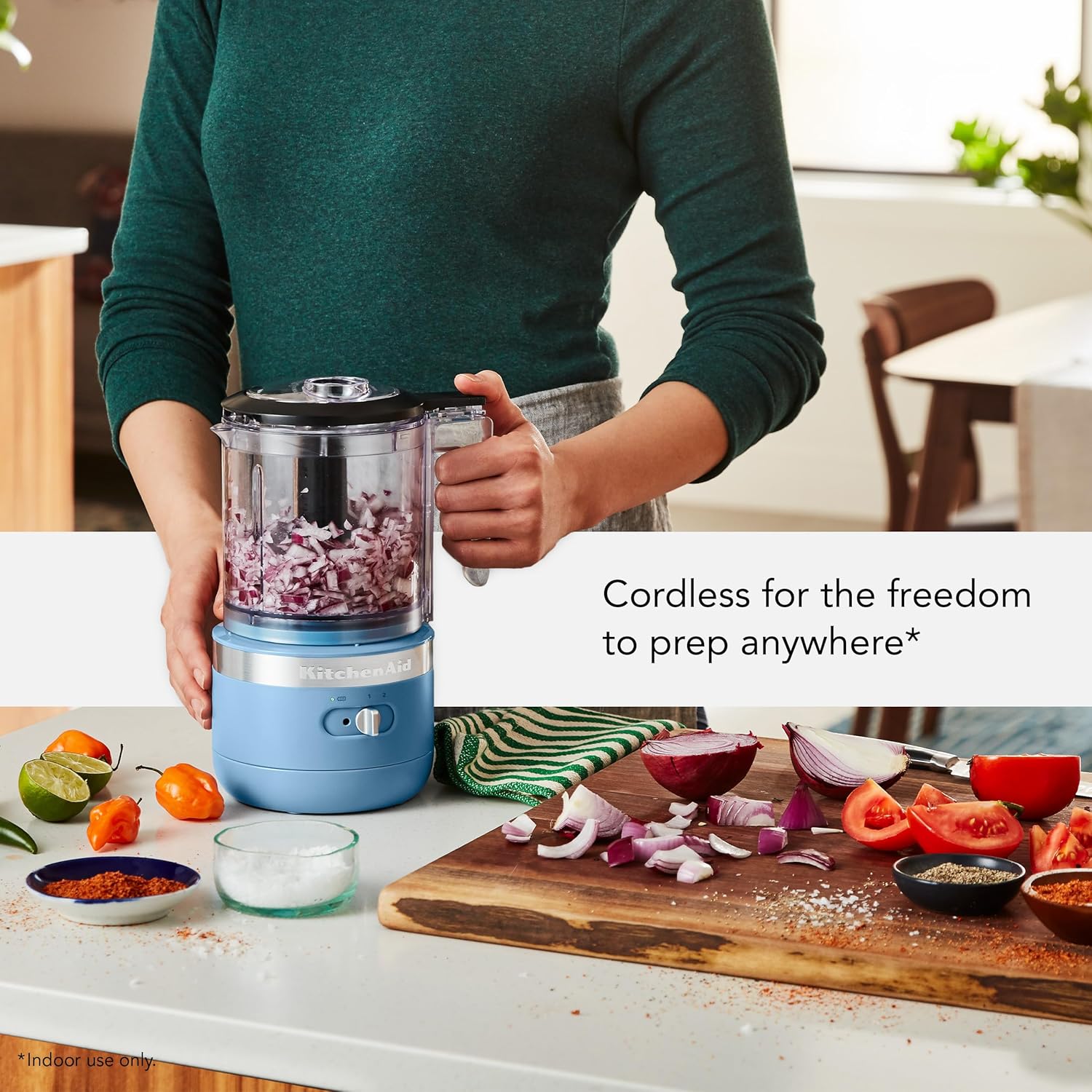 KitchenAid 5 Cup Food Chopper - KFC0516, Empire Red