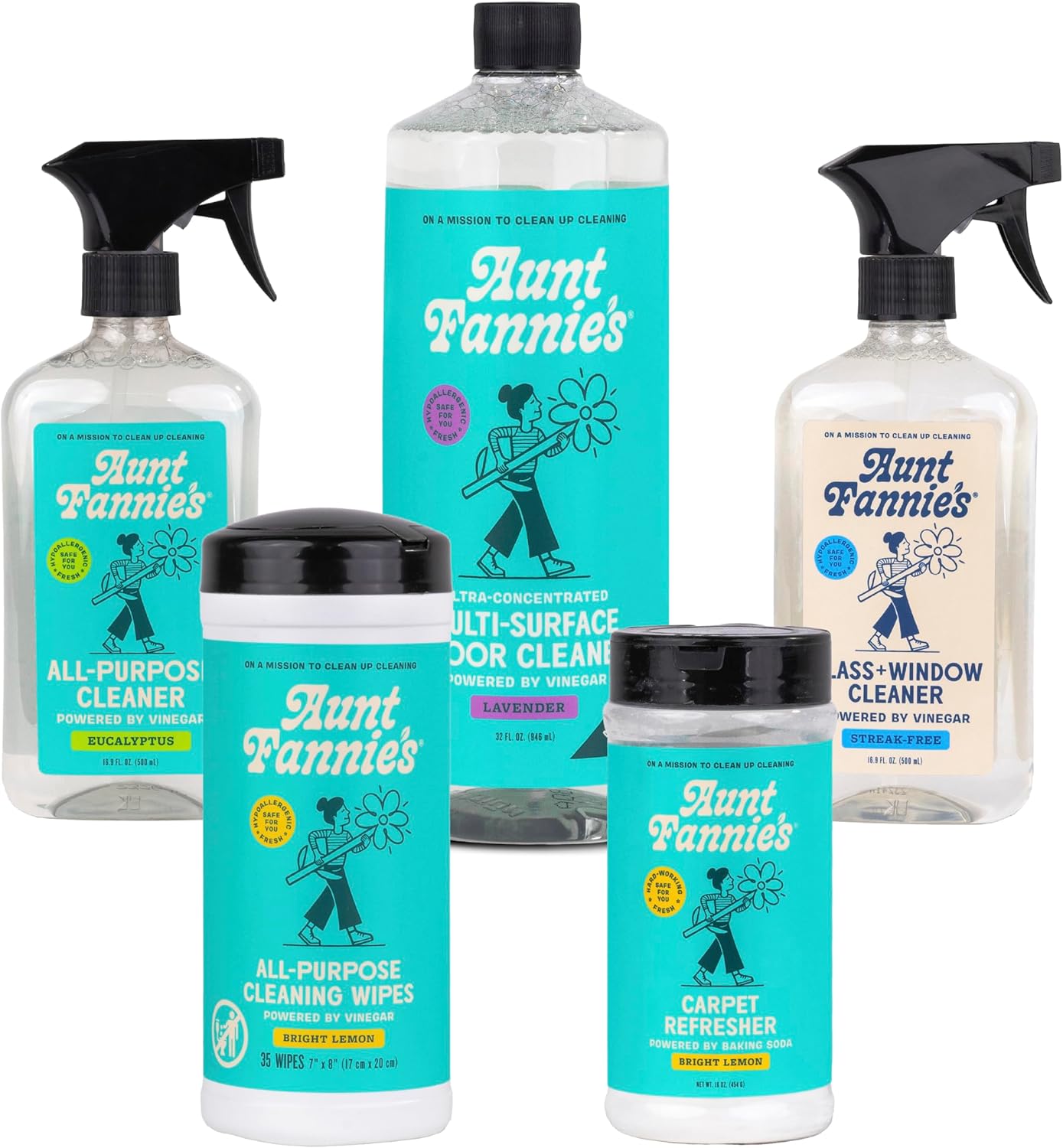 Aunt Fannie's Ultra Concentrated Floor Cleaner Vinegar Wash, Multi-Surface Floor Cleaner For Mopping, Makes 16 Gallons, Eucalyptus Scent, 32 oz. (Pack of 1), Packaging May Vary