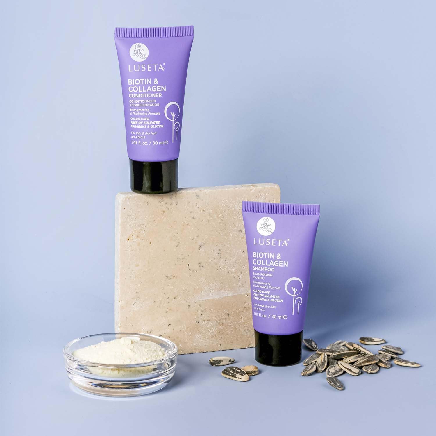 Luseta Biotin Shampoo and Conditioner for HairGrowth - Thickening Shampoo for Thinning Hair andHair Loss - Infused with Argan Oil to Repair DamagedDry Hair - Sulfate Free Paraben Free-2 x 16.9 fl oz