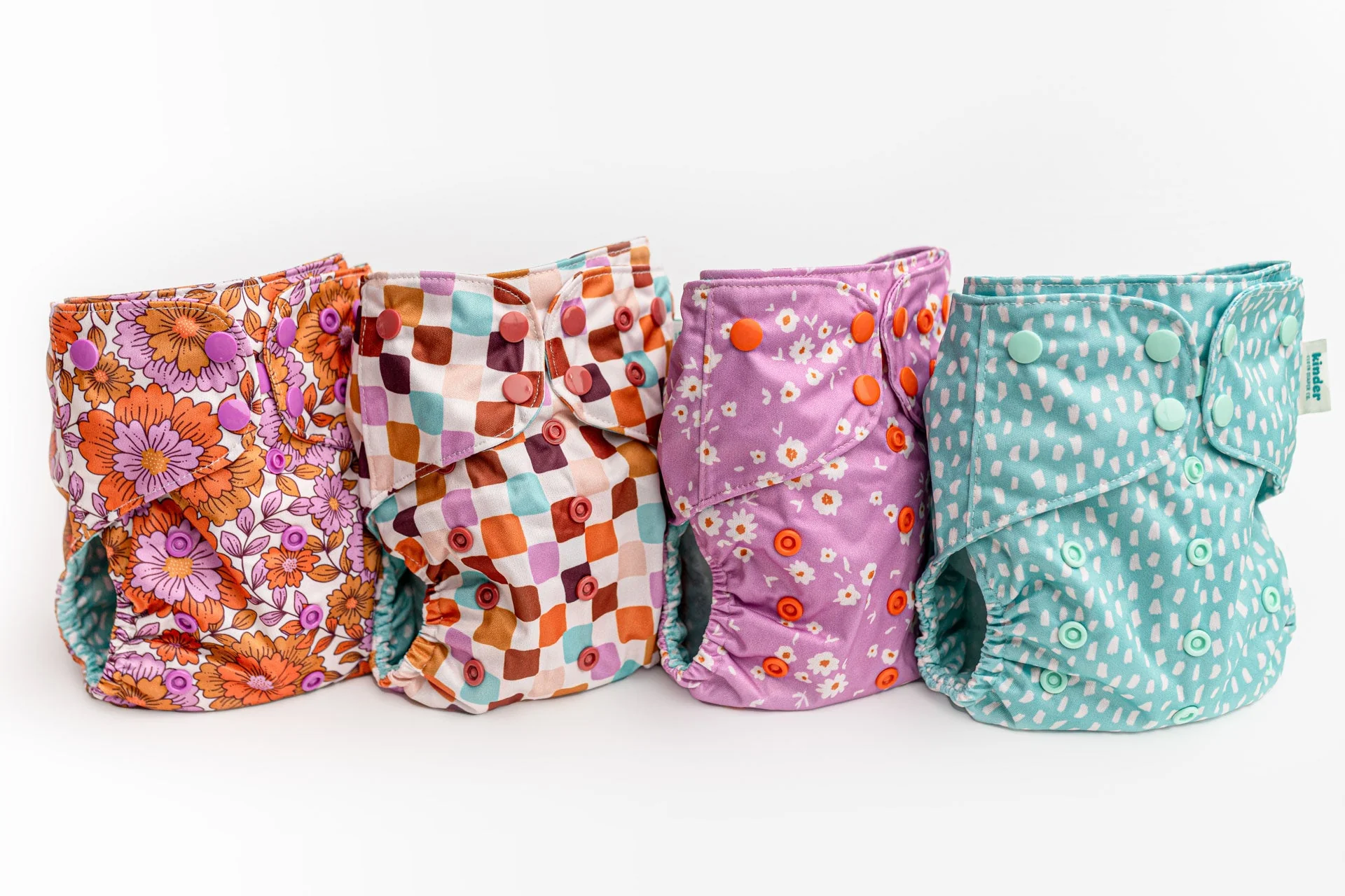 Kinder Cloth Diaper Co. Patterned Pocket Cloth Diaper with Athletic Wicking Jersey