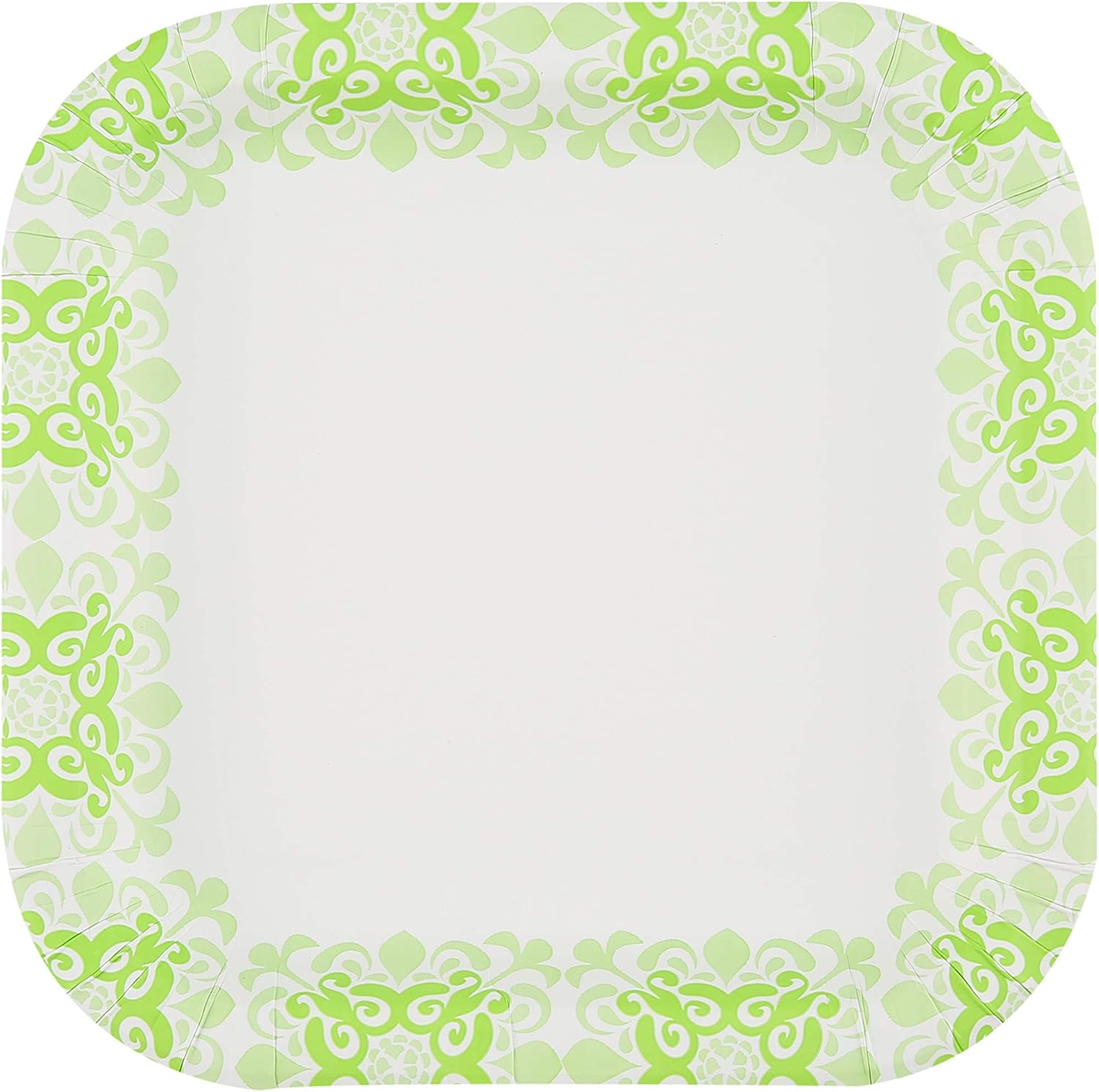 Glad Square Disposable Paper Plates for All Occasions | Soak Proof, Cut Proof, Microwaveable Heavy Duty Disposable Plates | 8.5