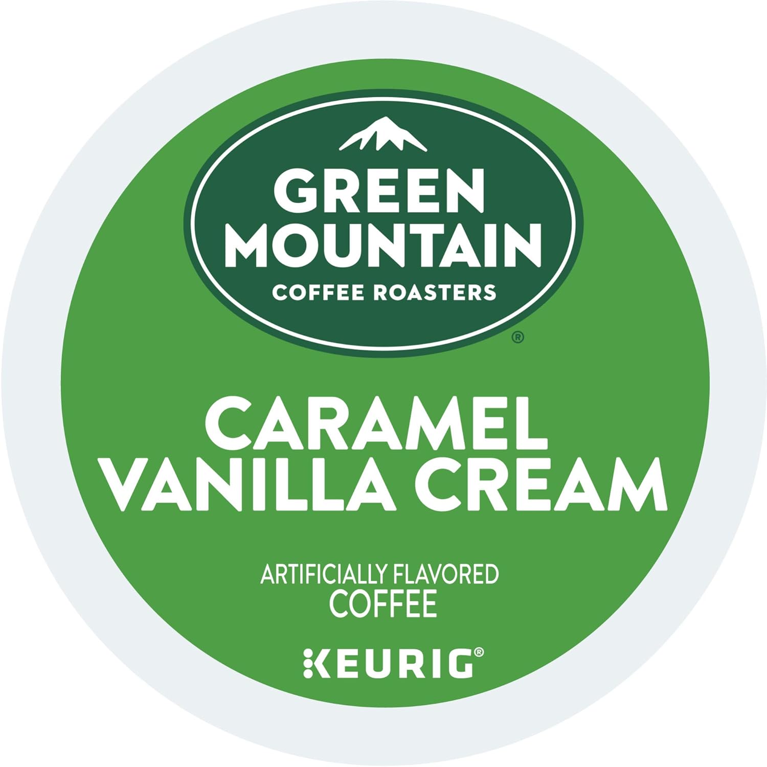 Green Mountain Coffee Roasters Caramel Vanilla Cream Keurig Single-Serve K-Cup pods, Light Roast Coffee, 72 Count (6 Packs of 12)