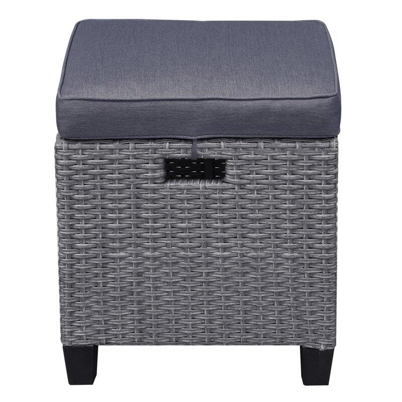 Julianna Wicker/Rattan 7 - Person Seating Group with Cushions