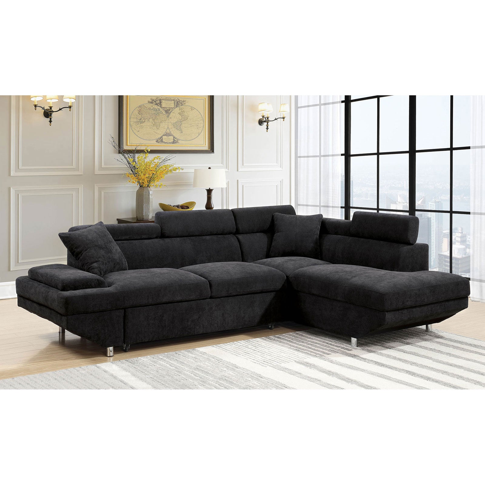 FOREMAN Sectional, Black