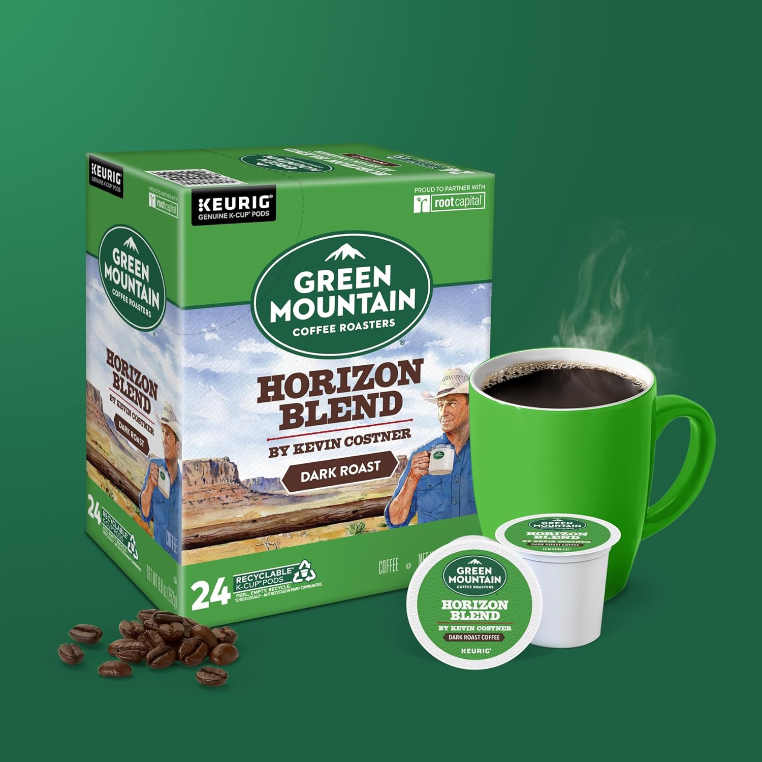 Green Mountain Coffee Roasters Dark Magic Keurig Single-Serve K-Cup Pods, Dark Roast Coffee, 72 Count (6 Packs of 12)